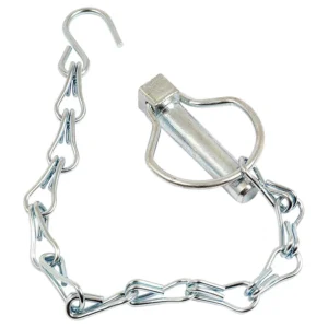 Pear Linch Pin, Chain & Hook Assembly, Pin Ø11mm | Sparex Part No.S.20 0.07 kg