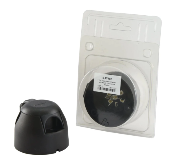 7 Pin Trailer Socket Female with Spade Connectors (Plastic) 12v Agripak | Sparex Part No.S.27692 0.08 kg