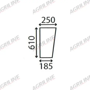 Cab Glass- LH Lower Front - Clear