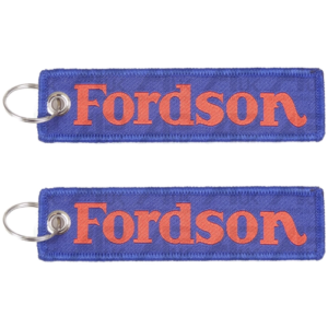 2x-blue-orange-ribbon-tag-fabric-woven-keyring-key-chain-for-fordson-tractor-2