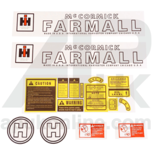 Hood Decal Sticker Set for International Harvester IH McCormick Farmall Tractor