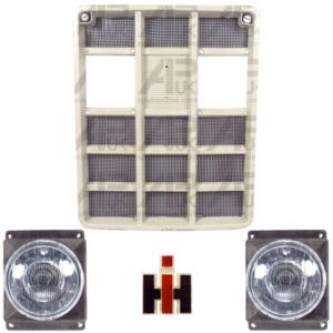 Front Grill, Badge & Headlamps for Case International IH 354 364 374 Tractor