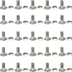 25x Carriage Nut & Bolts M8 x 20mm for Ford New Holland Massey Ferguson Tractor