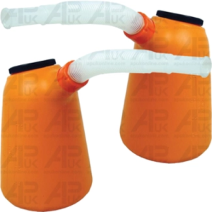 2x Plastic Jug 5L Litre with Lid Spout for Massey Ferguson Ford Fordson Tractor