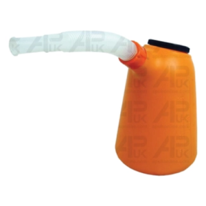 5L Measuring Jug Plastic with Lid & Flexible Spout Fluid Fuel Oil Diesel Petrol