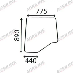 Cab Glass- Door Single Panel - Green Tint 