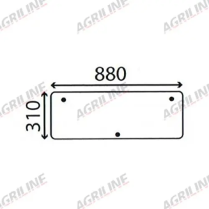 Cab Glass-Opening Lower Rear - Clear 
