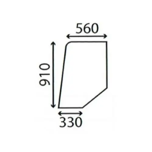 Cab Glass- Door - Clear suitable for Case International - 1500610C1 1500610C2 MC1500610C2