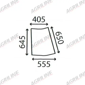 Cab Glass- Curved LH Corner - Green Tint suitable for Case International - 3233040R1