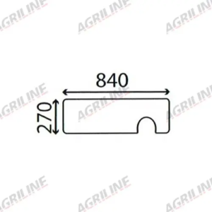 Cab Glass - Lower Rear - 1500941C1 suitable for Case International - 1500941C1
