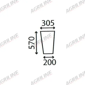 Cab Glass- Lower Front- Clear suitable for Case International - 144730A1