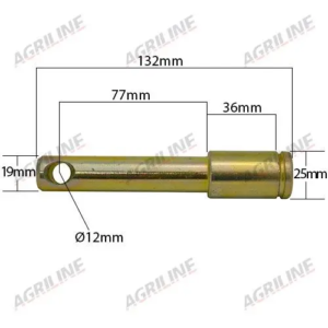 Dual Category Top Link Implement Pin (Cat. 1/2) suitable for Case International - 1328192C3 1528192C3 3074755R1