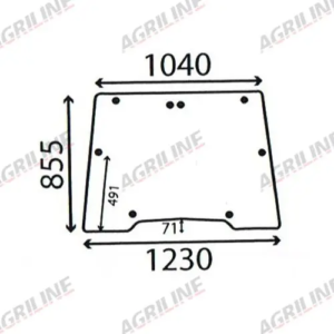 Cab Glass- Opening Front Window - Clear suitable for Case International - 234969A1