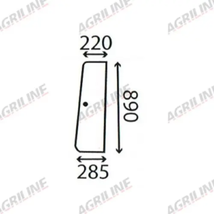Cab Glass- Opening Top Front Door - Green Tint suitable for Case International - 3233053R2