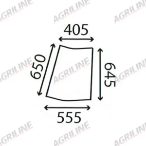Cab Glass- Curved RH Corner - Green Tint suitable for Case International - 3233041R2